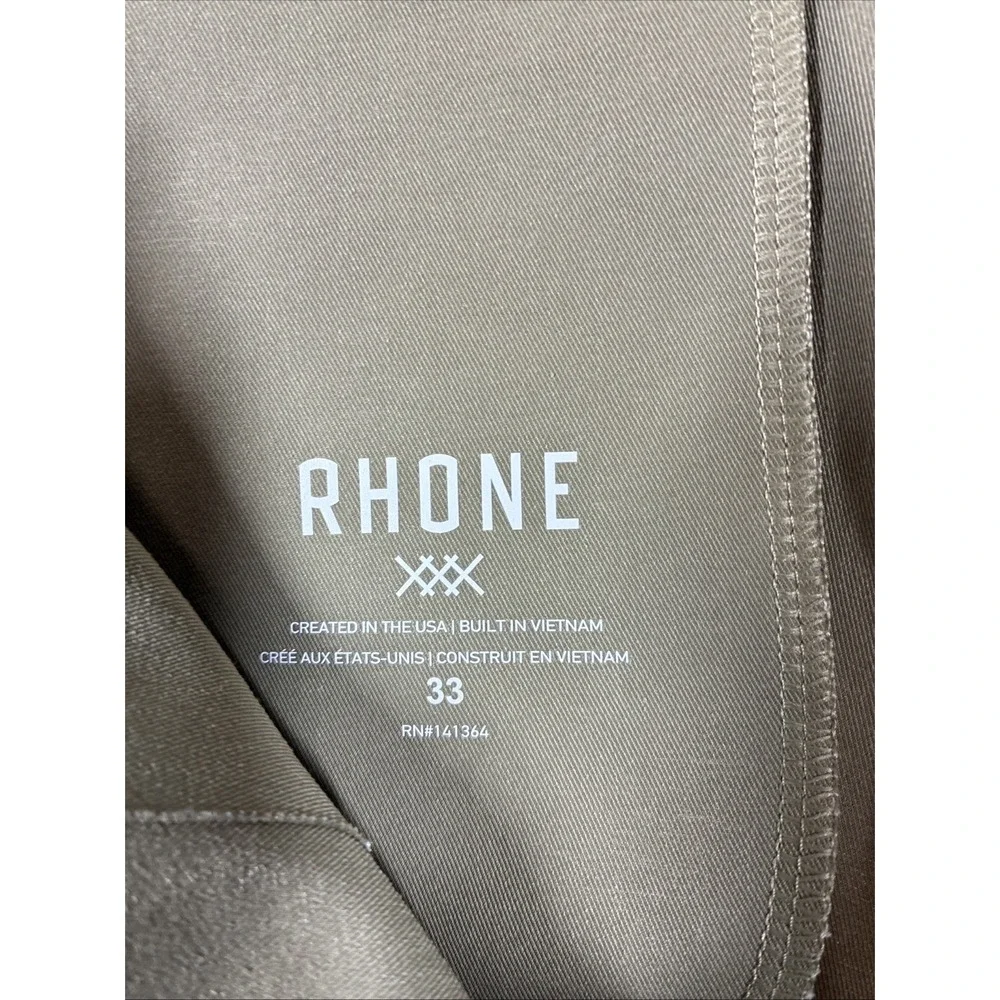 Rhone Commuter Pants‎ Performance Tech Chino Khaki Tan Mens 33x33